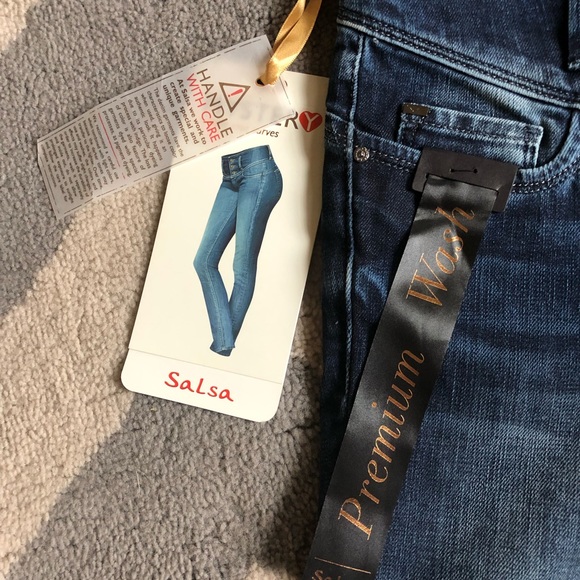 SALSA Mystere jeans BNWT sz 25 L:34” - Picture 3 of 3